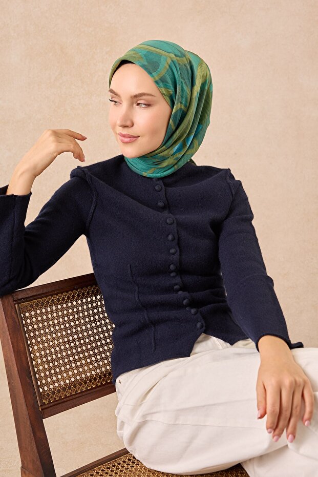 Velora Scarf Abstract Green