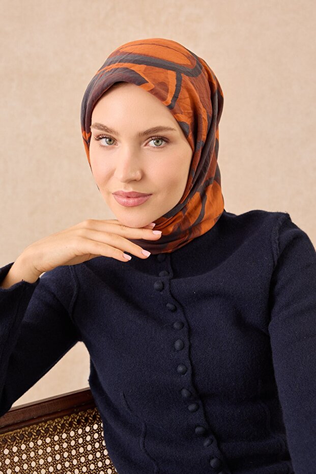 Velora Scarf Abstract Orange