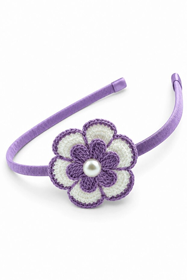 Flowers with Pearls Children's Crown - Handmade