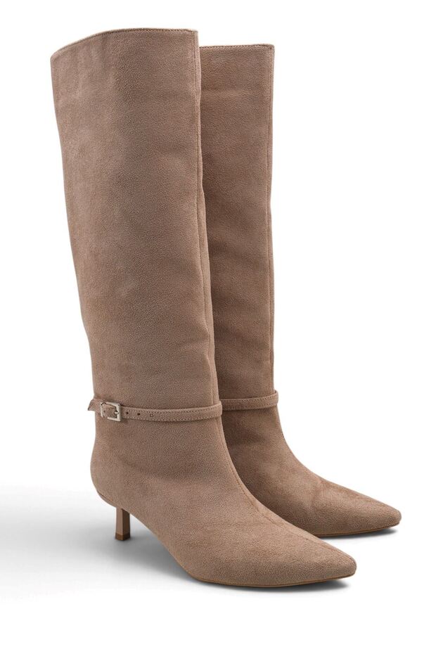 Women's Marci Short Heeled Buckle Boots - Mink