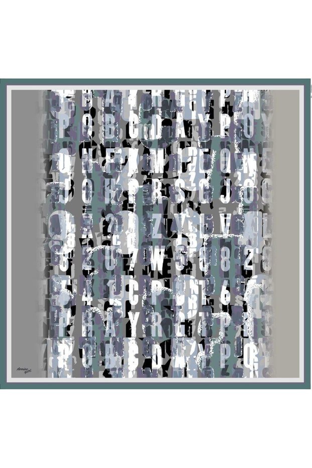 Sport Scarf - 8020-08 Gray Purple