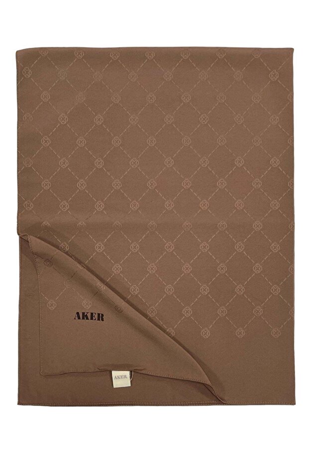 Monogram Shawl - Milk Coffee 931