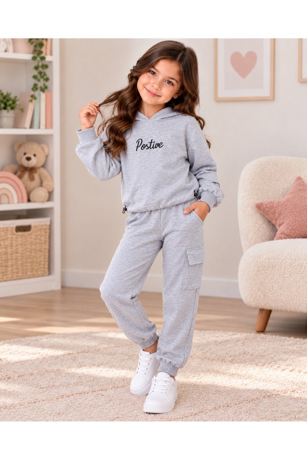Quality Thin Hooded Girls Teenage Tracksuit Set