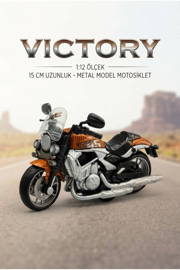 Victory Vegas Designed 1:12 Scale Realistic Detailed Model Motorcycle with Lights and Sound