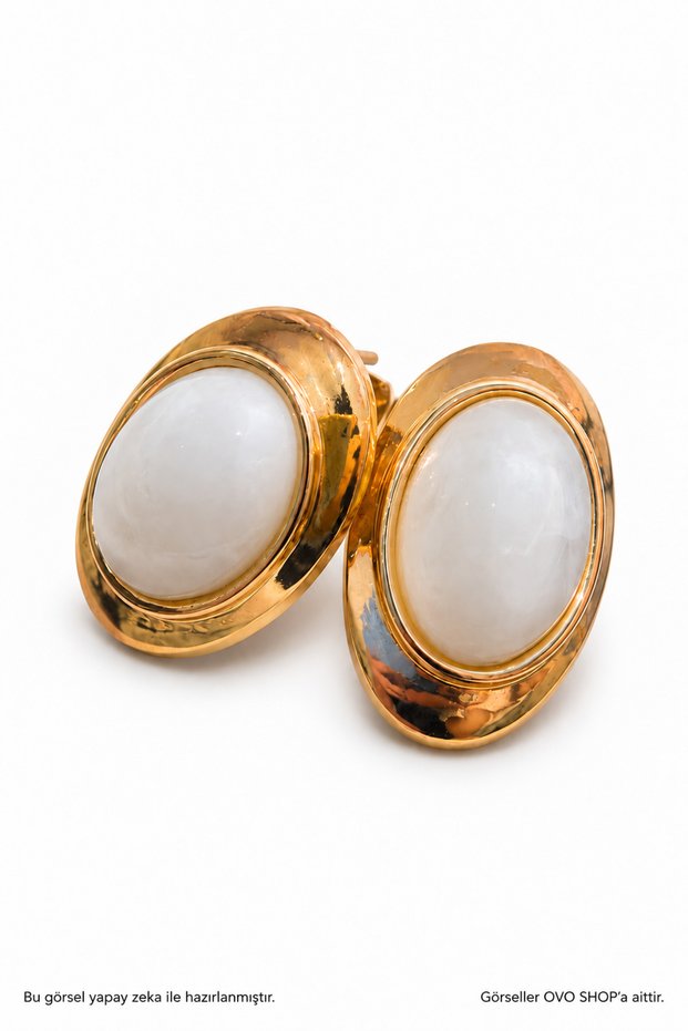 Oval Gold Old Money Women's Earrings