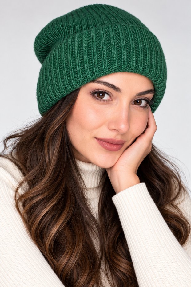 Women's-Men's Corded Winter Plain Wool Beret