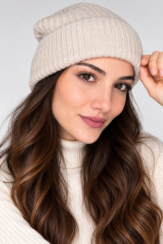 Women's-Men's Corded Winter Plain Wool Beret