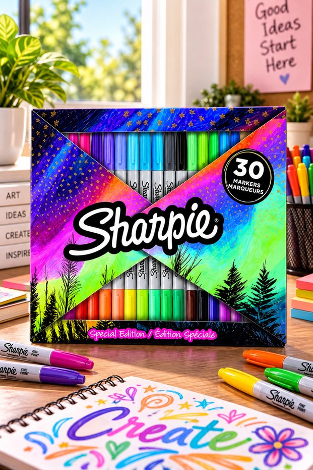 Permanent Markers, Special Edition, Bold Assorted Colors for Writing & Drawing (30-Count)