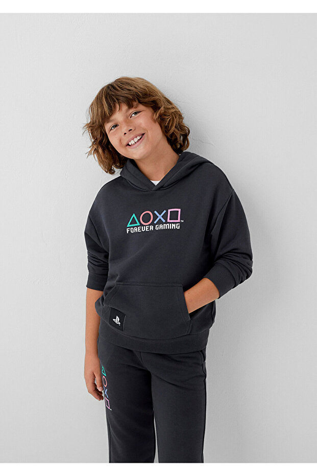 Playstation Printed Sweatshirt Charcoal Anthracite
