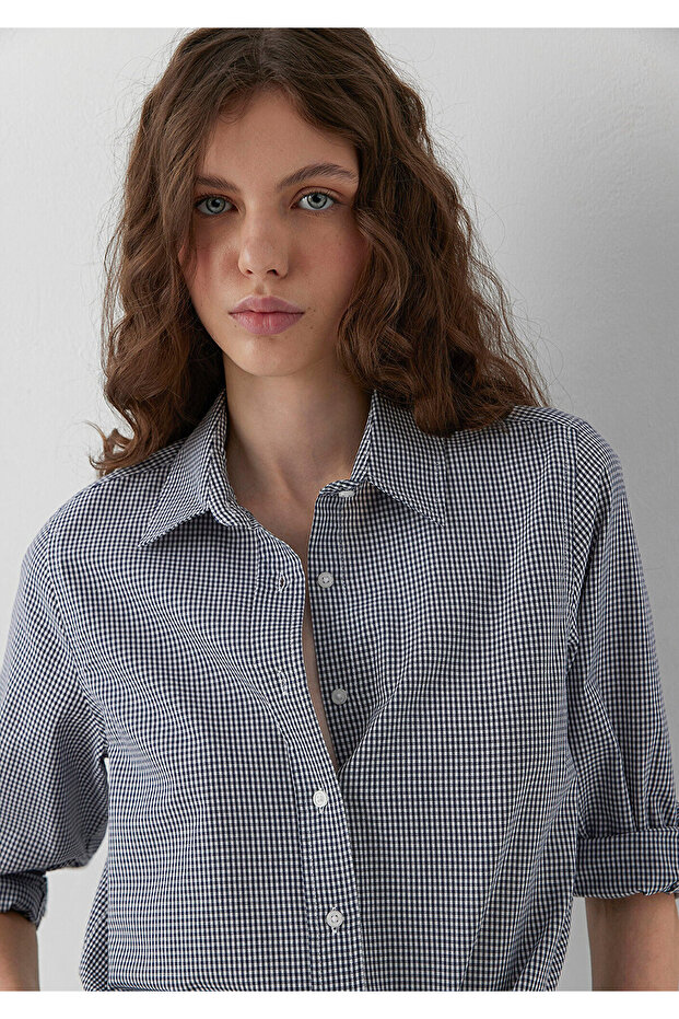 Pötikare Navy Blue Shirt Regular Fit / Normal Cut 1211593-91716