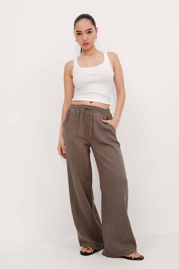 Elastic Waist Trousers Pn13473-J8