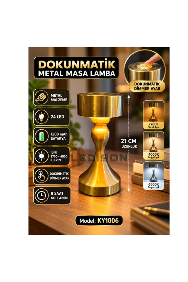Masa Üstü Dokunmatik Ledli Lamba