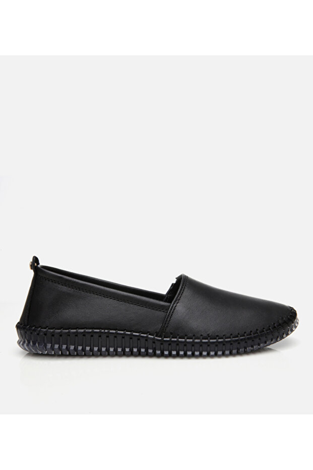 Women's Leather Black Ultra Flexible Sole Comfort Shoes