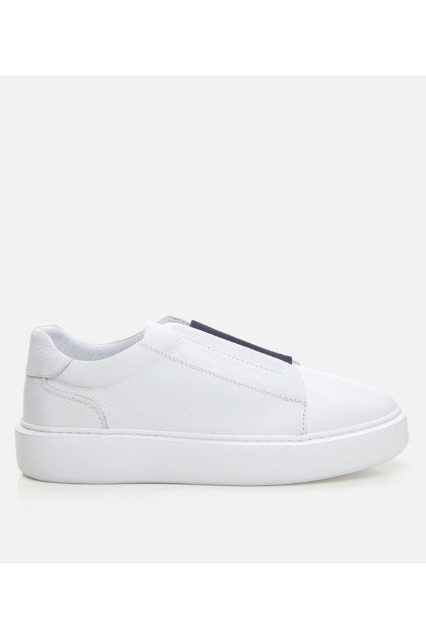 Men's Leather White Casual Shoes