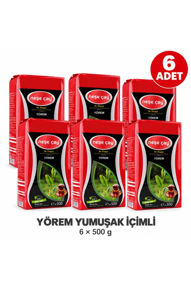 Yörem Soft Inner Black Tea 500 g - 6 Pieces