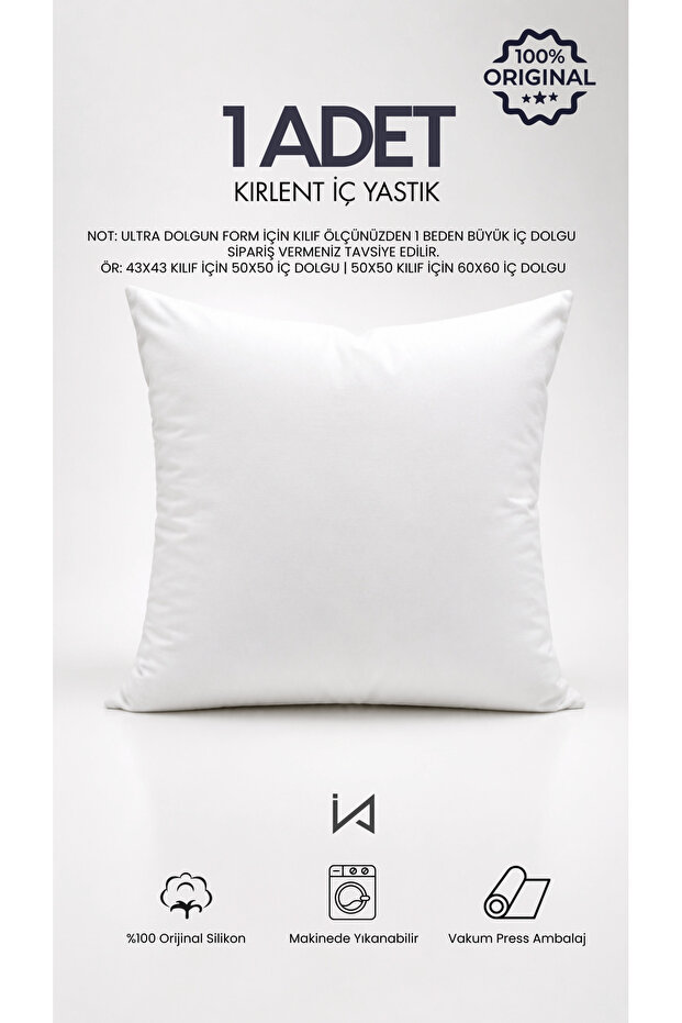 Avangard Throw Pillow Inner Cushion | 1 Piece | Extra Full | Original Pure Silicone Filled | Throw Pillow | Sofa Corner Cushion | Size Options Available