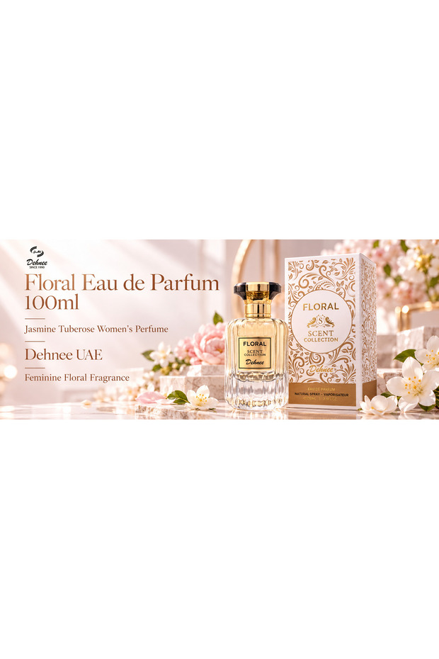 Floral Eau de Parfum 100 ml | Jasmine Tuberose Women's Perfume | UAE
