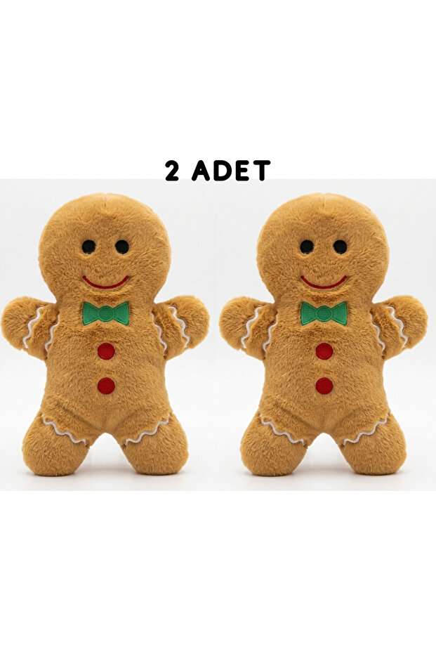 2Pcs Plush Cookie Dog Toy with Rustling Sound Christmas Cookie Christmas Dog Toy