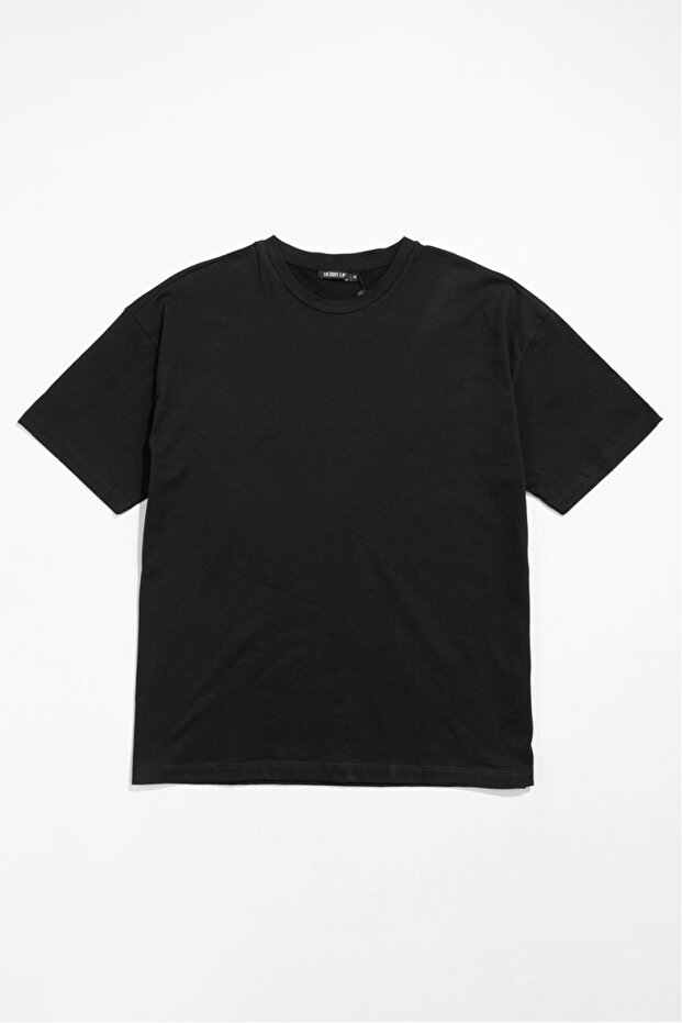 Black Oversize Men's T-Shirt Hu1001Sy