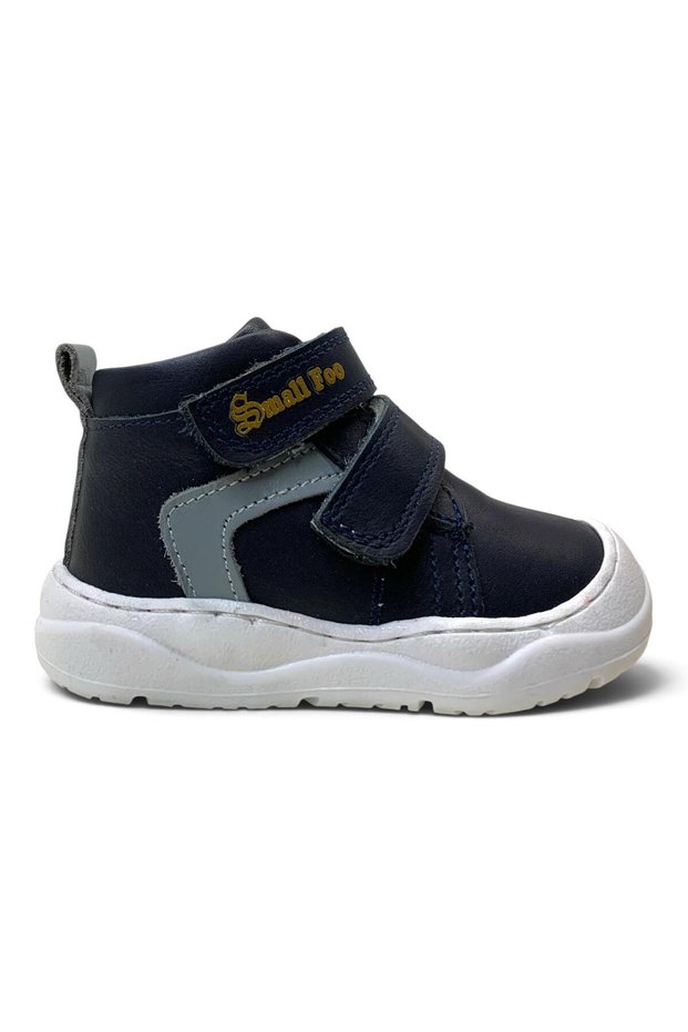 203 Orthopedic 100% Genuine Leather Baby Boy Navy Blue First Step Boots
