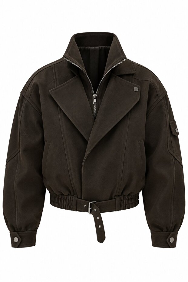 Brown Nubuck Jacket - 1106