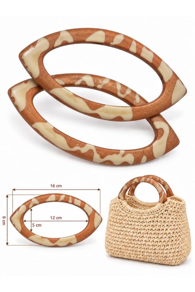 Tan Color Patterned Acrylic Look Bag Handle Kayak Model