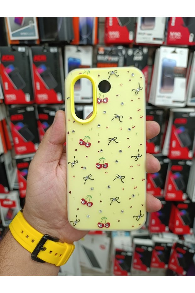 Vivo V70 Fe Cherry Bow Cover Case Special Design Case with Shock Absorbing Camera Protrusion