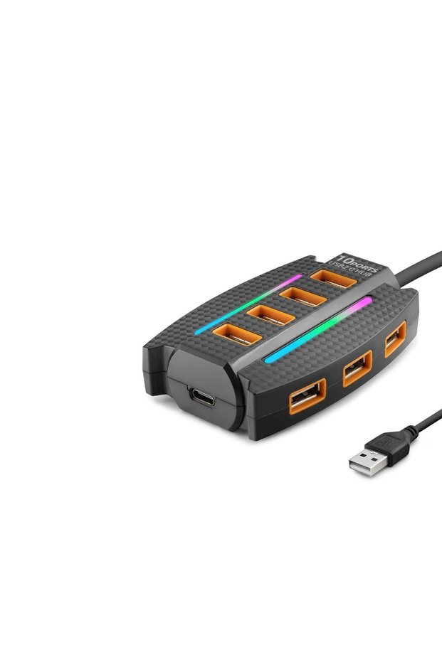 USB Rgb Hub 10 Port 480 Mbps 1.2 m Black Hdx7036