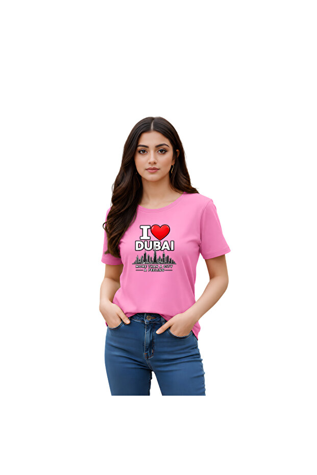 Dubai Design Printed Souvenir T-Shirt for Women