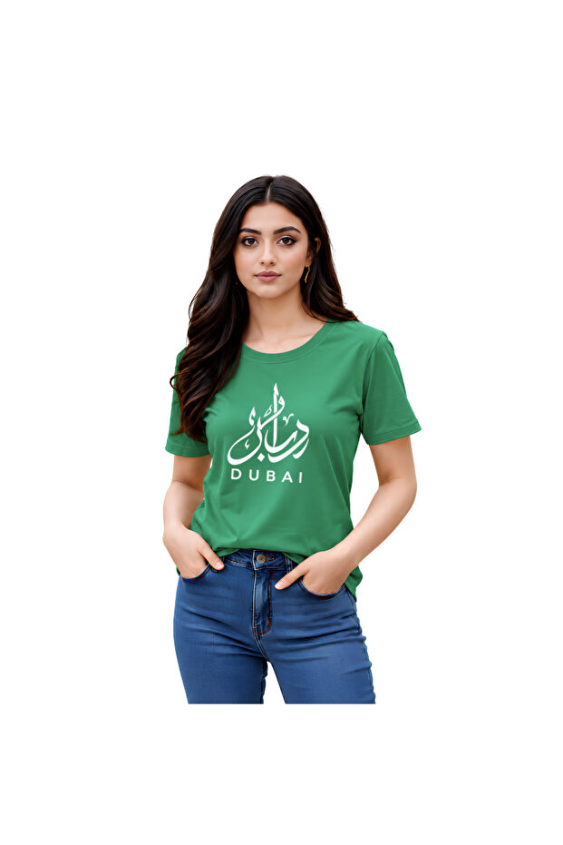 Dubai Design Printed Souvenir T-Shirt for Women