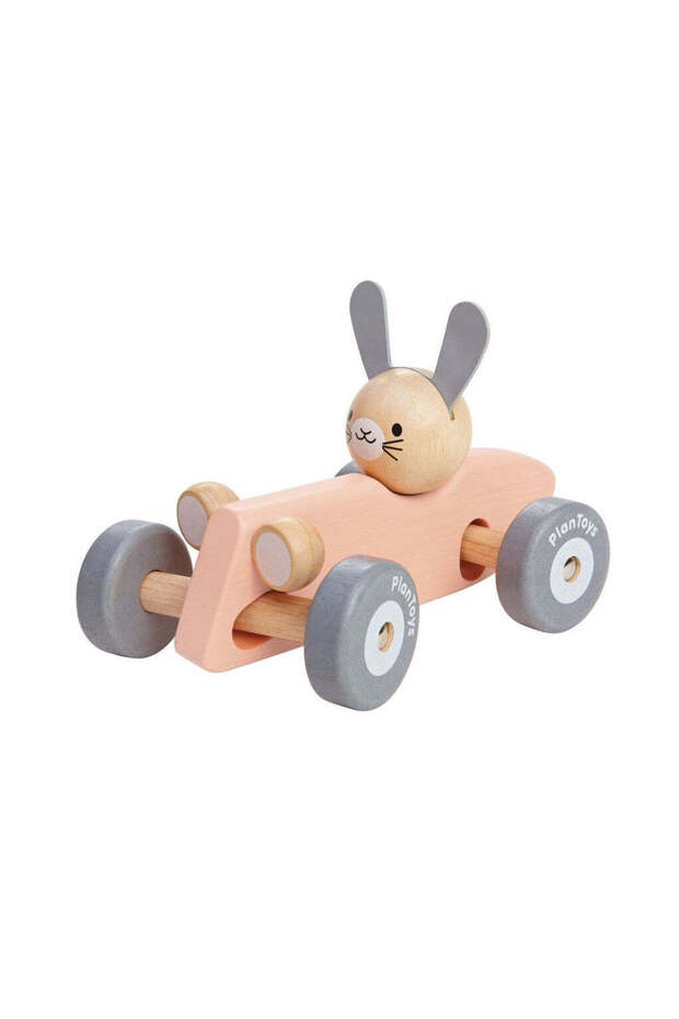 Bunny Racing Car — Wooden Toy Vehicle