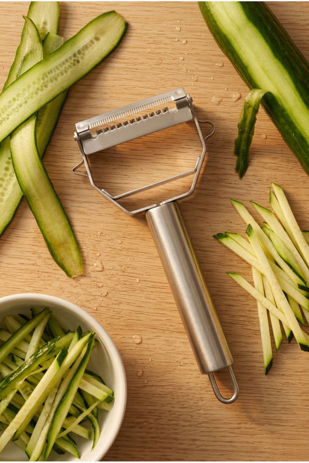 Stainless Steel Julienne Peeler – Multi-Purpose Vegetable and Fruit Peeler | Cucumber Pumpkin Carrot Apple Peeler