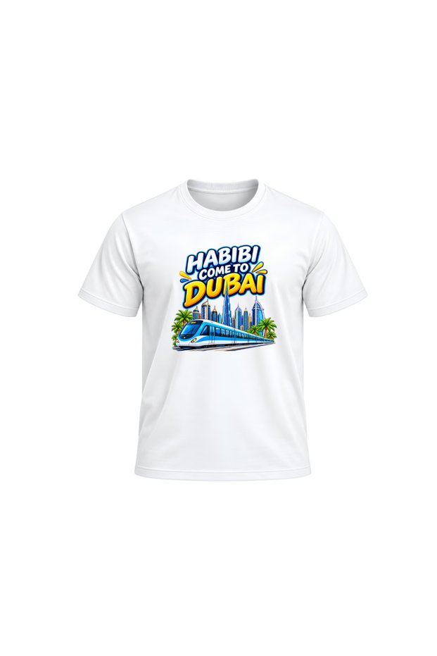 Habibi Come To Dubai Printed T-Shirt For Kids–Boys & Girls Unisex Tee