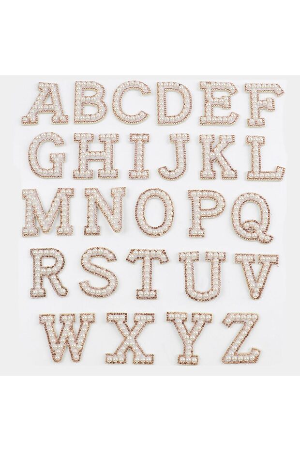 jaffiust Iron on Patches, 26 Pack Alphabet