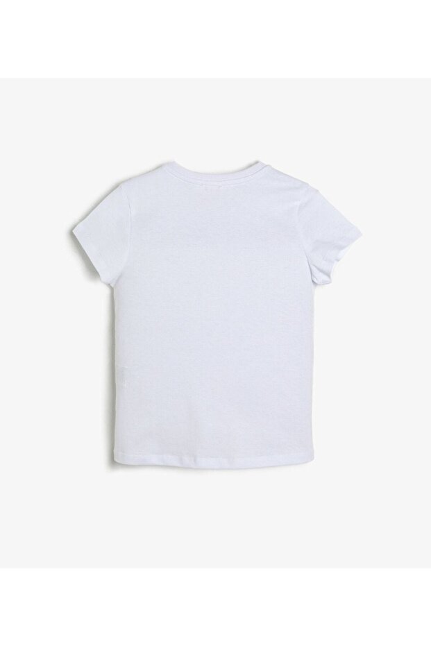 Cotton Crew Neck Short Sleeve White T-Shirt Mg