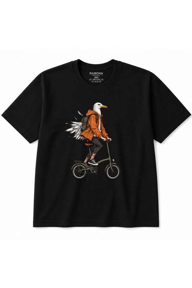 Urban Wings Bicycle Escape Graphic T-Shirt