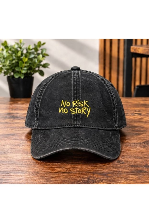 No Risk, No Story Embroidered Washable Hat | Cap