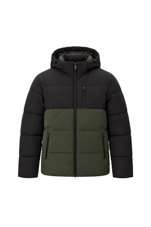 12298858 Jjbecks Puffer Sn Mont Khaki-Black