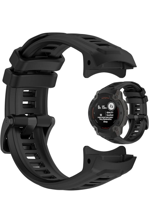 أساور معصم قابلة للتعديل بديلة متوافقة مع ساعة Garmin Instinct E مقاس 45 ملم، مصنوعة من السيليكون المريح