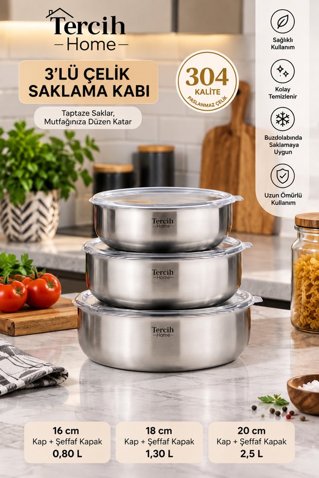 Steel 6-Piece Storage Container Steel Storage Container Set 6-Piece