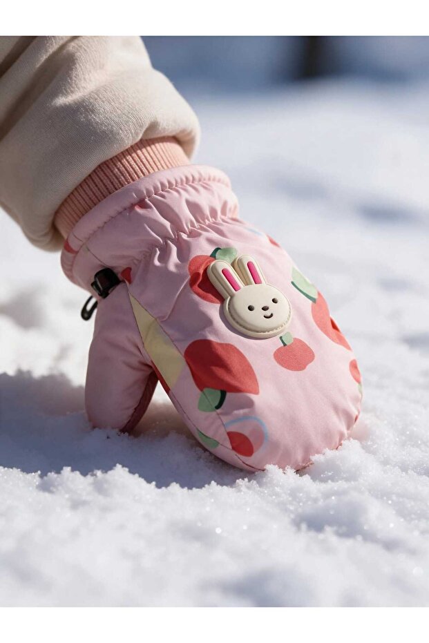 Kitti 1-4 Years Old Girls' Fleece-Lined Snow Ski Gloves