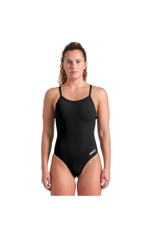 Team Swimsuit Light Drop Solid Fl Women's Black Swimwear 004767550