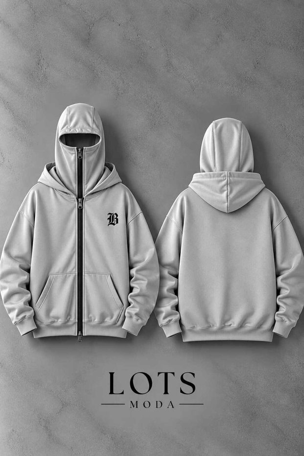 Snow Masked Ninja Unisex Sweatshirt Cardigan 2Strands Thick Fleece