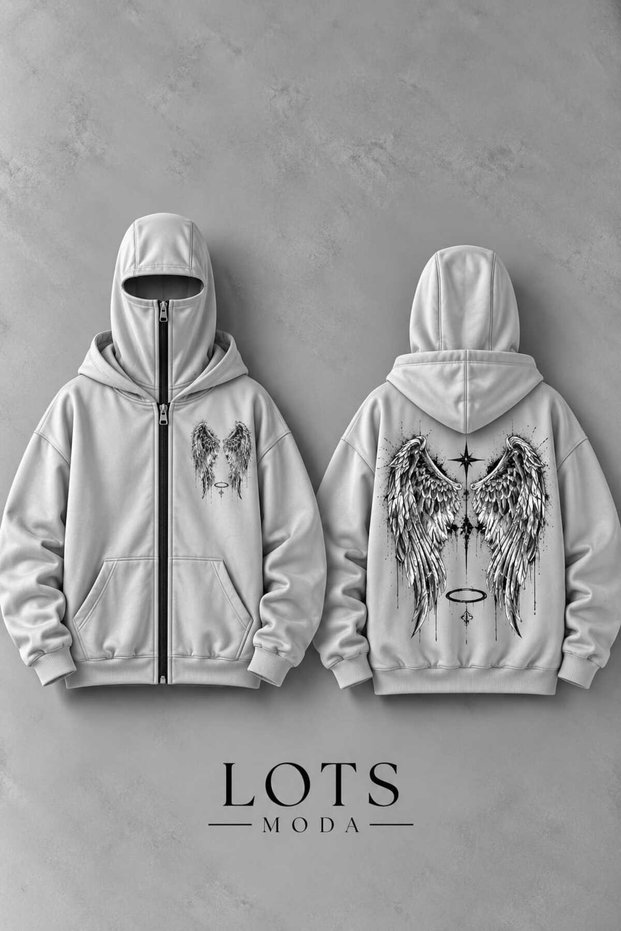 Snow Masked Ninja Unisex Sweatshirt Cardigan 2Strands Thick Fleece