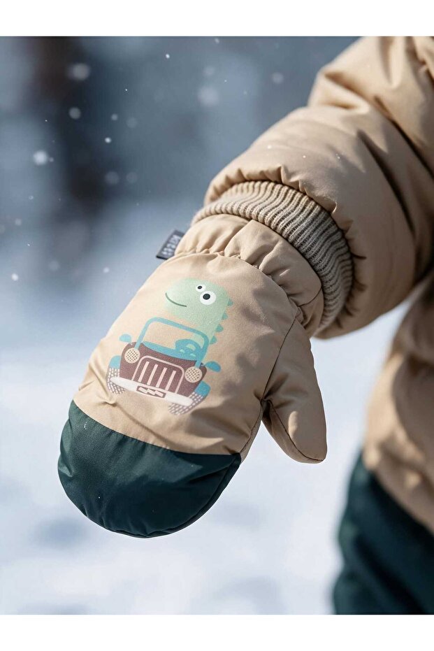 Kitti 1-4 Years Old Boys' Fleece-Lined Snow Ski Gloves