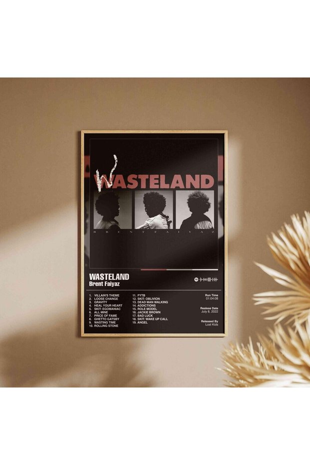 Brent Faiyaz Wasteland Album Tracklist Poster, Minimalist Music Poster, R&B Album Cover Art Print