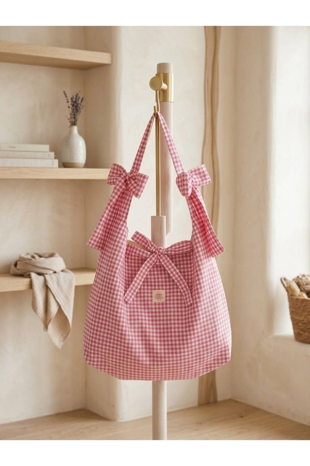 Pöti̇kare Patterned Vintage Bow Tie Bag-Pink