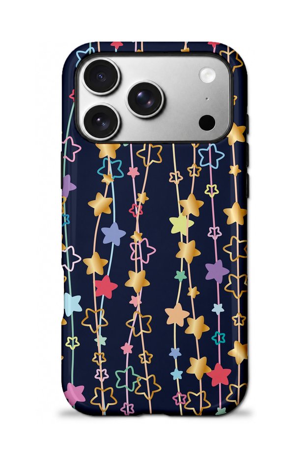iPhone 18 Pro Compatible - Night Stars, Double Layer Cover, Glossy Surface Protective Case