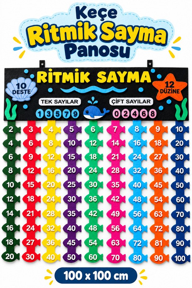 Rhythmic Counting Felt Board Fishy Giant Board Primary School 1St Grade Preschool