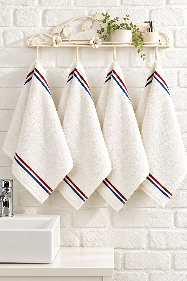 Lina 4-Piece Kitchen and Hand & Face Towel Set 30X50 cm